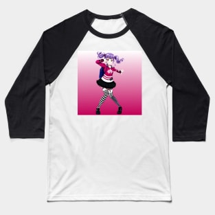 Cute Girl Game Art Baseball T-Shirt